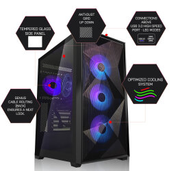 PC Gamer | AMD Ryzen 9 5900X - 12 x 3,7 GHz | 32Go DDR4 3600MHz | AMD RX 6800 16Go | 1To M.2 SSD (NVMe) MSI Spatium